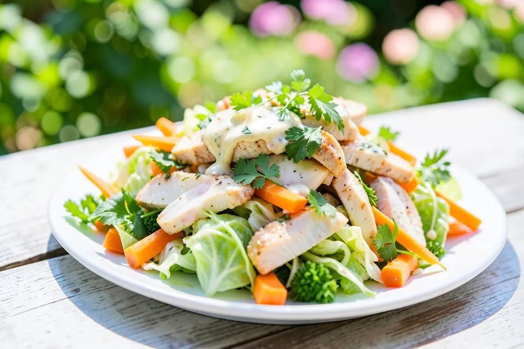 Капустный салат с куриной грудкой